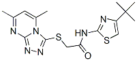 Acetamide, n-[4-(1,1-dimethylethyl)-2-thiazolyl]-2-[(5,7-dimethyl-1,2,4-triazolo[4,3-a]pyrimidin-3-yl)thio]-(9ci) Structure,606121-14-6Structure