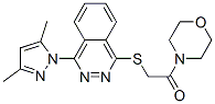 Morpholine, 4-[[[4-(3,5-dimethyl-1h-pyrazol-1-yl)-1-phthalazinyl]thio]acetyl]-(9ci) Structure,606122-18-3Structure