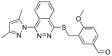 Benzaldehyde, 3-[[[4-(3,5-dimethyl-1h-pyrazol-1-yl)-1-phthalazinyl]thio]methyl]-4-methoxy-(9ci) Structure,606122-39-8Structure