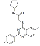 Acetamide, n-cyclopentyl-2-[[2-(4-fluorophenyl)-6-methyl-4-quinazolinyl]thio]-(9ci) Structure,606131-34-4Structure