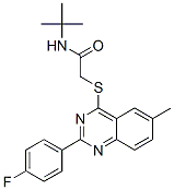 Acetamide, n-(1,1-dimethylethyl)-2-[[2-(4-fluorophenyl)-6-methyl-4-quinazolinyl]thio]-(9ci) Structure,606131-64-0Structure