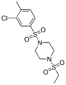 Piperazine, 1-[(3-chloro-4-methylphenyl)sulfonyl]-4-(ethylsulfonyl)-(9ci) Structure,606132-05-2Structure