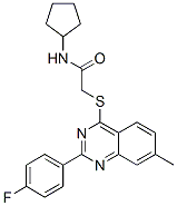 Acetamide, n-cyclopentyl-2-[[2-(4-fluorophenyl)-7-methyl-4-quinazolinyl]thio]-(9ci) Structure,606132-71-2Structure