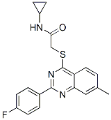 Acetamide, n-cyclopropyl-2-[[2-(4-fluorophenyl)-7-methyl-4-quinazolinyl]thio]-(9ci) Structure,606132-73-4Structure