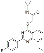 Acetamide, n-cyclopropyl-2-[[8-ethyl-2-(4-fluorophenyl)-4-quinazolinyl]thio]-(9ci) Structure,606132-82-5Structure