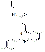 Acetamide, 2-[[2-(4-fluorophenyl)-6-methyl-4-quinazolinyl]thio]-n-propyl-(9ci) Structure,606132-84-7Structure