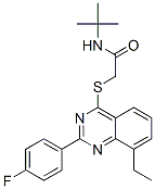 Acetamide, n-(1,1-dimethylethyl)-2-[[8-ethyl-2-(4-fluorophenyl)-4-quinazolinyl]thio]-(9ci) Structure,606132-93-8Structure