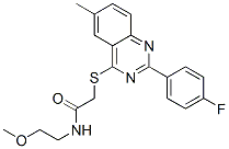 Acetamide, 2-[[2-(4-fluorophenyl)-6-methyl-4-quinazolinyl]thio]-n-(2-methoxyethyl)-(9ci) Structure,606132-94-9Structure