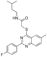 Acetamide, 2-[[2-(4-fluorophenyl)-6-methyl-4-quinazolinyl]thio]-n-(3-methylbutyl)-(9ci) Structure,606132-95-0Structure