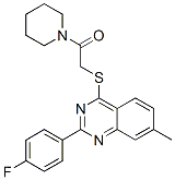 Piperidine, 1-[[[2-(4-fluorophenyl)-7-methyl-4-quinazolinyl]thio]acetyl]-(9ci) Structure,606133-78-2Structure