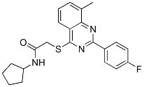 Acetamide, n-cyclopentyl-2-[[2-(4-fluorophenyl)-8-methyl-4-quinazolinyl]thio]-(9ci) Structure,606134-54-7Structure