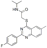 Acetamide, 2-[[2-(4-fluorophenyl)-6-methyl-4-quinazolinyl]thio]-n-(1-methylethyl)-(9ci) Structure,606134-56-9Structure