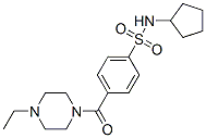 Piperazine, 1-[4-[(cyclopentylamino)sulfonyl]benzoyl]-4-ethyl-(9ci) Structure,606135-71-1Structure