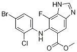 Methyl6-((4-bromo-2-chlorophenyl)amino)-7-fluoro-1h-benzo[d]imidazole-5-carboxylate Structure,606143-46-8Structure