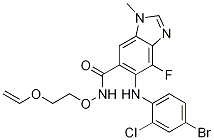 5-((4-Bromo-2-chlorophenyl)amino)-4-fluoro-1-methyl-n-(2-(vinyloxy)ethoxy)-1h-benzo[d]imidazole-6-carboxamide Structure,606144-05-2Structure