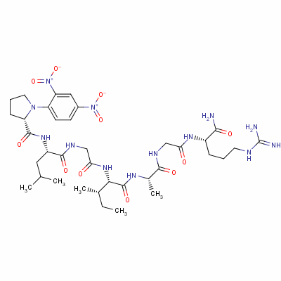 1-(2,4-Dinitrophenyl)-l-prolyl-l-leucylglycyl-l-isoleucyl-l-alanylglycyl-l-argininamide Structure,60643-92-7Structure