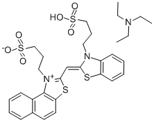 1-(3-Sulfopropyl)-2-{[3-(3-sulfopropyl)-2(3H)-benzothiazolylidene]methyl}naphtho[1,2-d]thiazolium hydroxide inner salt, triethylammonium salt Structure,60760-42-1Structure