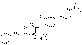 4-Nitrobenzyl [2r-(2alpha,5beta,6alpha,7beta)]-3-methylene-8-oxo-7-(phenoxyacetamido)-5-thia-1-azabicyclo[4.2.0]octane-2-carboxylate 5-oxide Structure,60771-27-9Structure