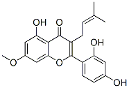 2-(2,4-Dihydroxyphenyl)-5-hydroxy-7-methoxy-3-(3-methyl-2-butenyl)-4h-1-benzopyran-4-one Structure,60791-49-3Structure