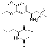 (S)-1-(3-ethoxy-4-methoxyphenyl)-2-(methylsulfonyl)ethylamine n-acetyl-l-leucine salt Structure,608141-43-1Structure