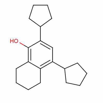 2,4-Dicyclopentyl-5,6,7,8-tetrahydro-1-naphthol Structure,60834-79-9Structure