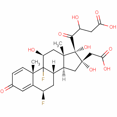 6Beta,9-difluoro-11beta,16alpha,17,21-tetrahydroxypregna-1,4-diene-3,20-dione 16,21-di(acetate) Structure,60864-49-5Structure