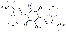 2,5-Bis[1-(1,1-dimethyl-2-propenyl)-1h-indol-3-yl ]-3,6-dimethoxy-2,5-cyclohexadiene-1,4-dione Structure,60924-75-6Structure