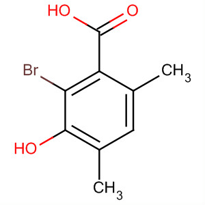 2-Bromo-3-hydroxy-4,6-dimethylbenzoic acid Structure,60935-39-9Structure