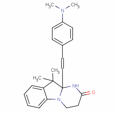 10A-[2-[4-(dimethylamino)phenyl ]vinyl ]-3,4,10,10a-tetrahydro-10,10-dimethylpyrimido[1,2-a]indol-2(1h)-one Structure,60946-69-2Structure