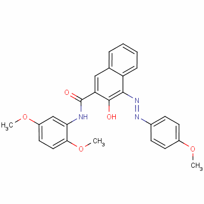 N-(2,5-dimethoxyphenyl)-3-hydroxy-4-[(4-methoxyphenyl)azo]naphthalene-2-carboxamide Structure,61050-17-7Structure