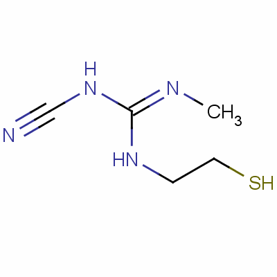 N-cyano-n’-(2-mercaptoethyl)-n’’-methylguanidine Structure,61085-25-4Structure