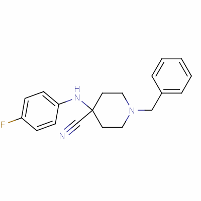 1-Benzyl-4-[(4-fluorophenyl)amino]piperidine-4-carbonitrile Structure,61085-37-8Structure