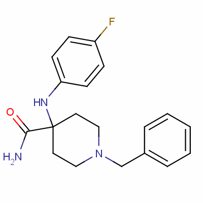 1-Benzyl-4-[(4-fluorophenyl)amino]piperidine-4-carboxamide Structure,61085-41-4Structure