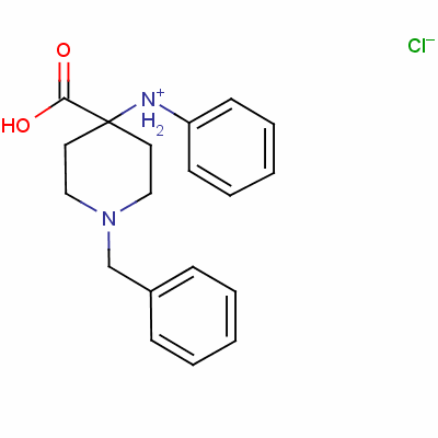 1-Benzyl-4-(phenylamino)piperidine-4-carboxylic acid monohydrochloride Structure,61087-51-2Structure