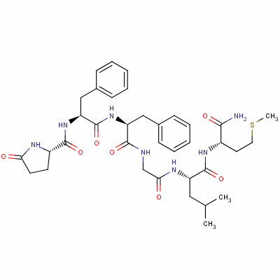 Pyr-phe-phe-gly-leu-met-nh2 Structure,61123-13-5Structure