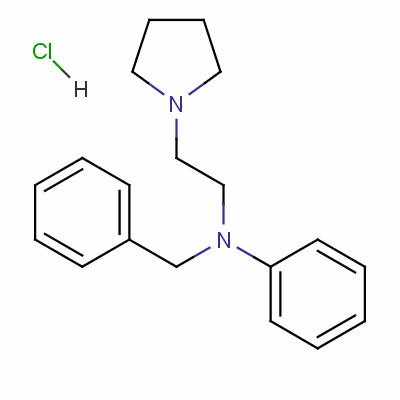 N-benzyl-n-phenylpyrrolidine-1-ethylamine monohydrochloride Structure,6113-17-3Structure