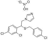 1-[2-(4-Chlorobenzylthio)-2-(2,4-dichlorophenyl)ethyl]-1h-imidazole nitrate Structure,61318-91-0Structure