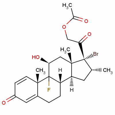 17-Bromo-9-fluoro-11beta,21-dihydroxy-16alpha-methylpregna-1,4-diene-3,20-dione 21-acetate Structure,61339-35-3Structure