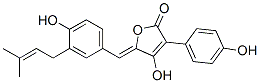 4-Hydroxy-5-[(z)-[4-hydroxy-3-(3-methyl-2-butenyl)phenyl ]methylene]-3-(4-hydroxyphenyl)furan-2(5h)-one Structure,61370-80-7Structure