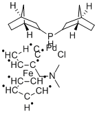 Chloro(di-2-norbornylphosphino)(2-dimethylaminomethylferrocen-1-yl)palladium(Ⅱ) Structure,614753-51-4Structure