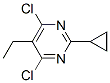 Pyrimidine, 4,6-dichloro-2-cyclopropyl-5-ethyl- (9ci) Structure,617716-32-2Structure