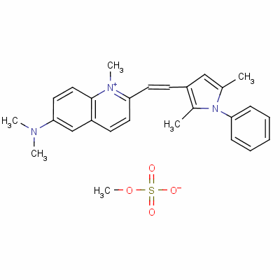 6-(Dimethylamino)-2-[2-(2,5-dimethyl-1-phenyl-1h-pyrrol-3-yl)vinyl]-1-methylquinolinium methyl sulphate Structure,61791-77-3Structure