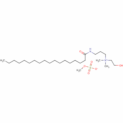 (2-Hydroxyethyl)dimethyl[3-[(1-oxooctadecyl)amino]propyl]ammonium methyl sulphate Structure,61792-35-6Structure