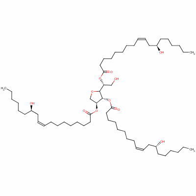 Sorbitan, tris[[r-(z)]-12-hydroxy-9-octadecenoate] Structure,61792-47-0Structure