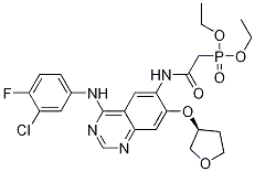 (S)-diethyl (2-((4-((3-chloro-4-fluorophenyl)amino)-7-((tetrahydrofuran-3-yl)oxy)quinazolin-6-yl)amino)-2-oxoethyl)phosphonate Structure,618061-76-0Structure