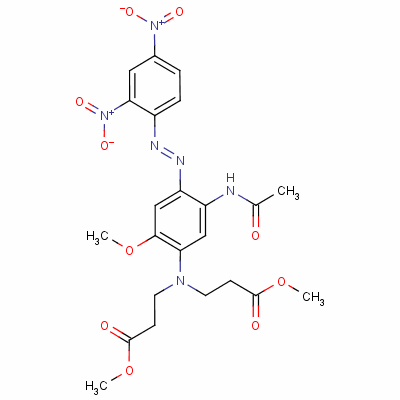 Methyl n-[5-(acetylamino)-4-[(2,4-dinitrophenyl)azo]-2-methoxyphenyl]-n-(3-methoxy-3-oxopropyl)-beta-alaninate Structure,62072-81-5Structure