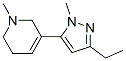 Pyridine, 3-(3-ethyl-1-methyl-1h-pyrazol-5-yl)-1,2,5,6-tetrahydro-1-methyl-(9ci) Structure,622403-68-3Structure