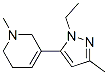 Pyridine, 3-(1-ethyl-3-methyl-1h-pyrazol-5-yl)-1,2,5,6-tetrahydro-1-methyl-(9ci) Structure,622403-70-7Structure