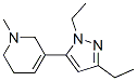 Pyridine, 3-(1,3-diethyl-1h-pyrazol-5-yl)-1,2,5,6-tetrahydro-1-methyl-(9ci) Structure,622403-71-8Structure