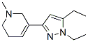 Pyridine, 3-(1,5-diethyl-1h-pyrazol-3-yl)-1,2,5,6-tetrahydro-1-methyl-(9ci) Structure,622403-77-4Structure